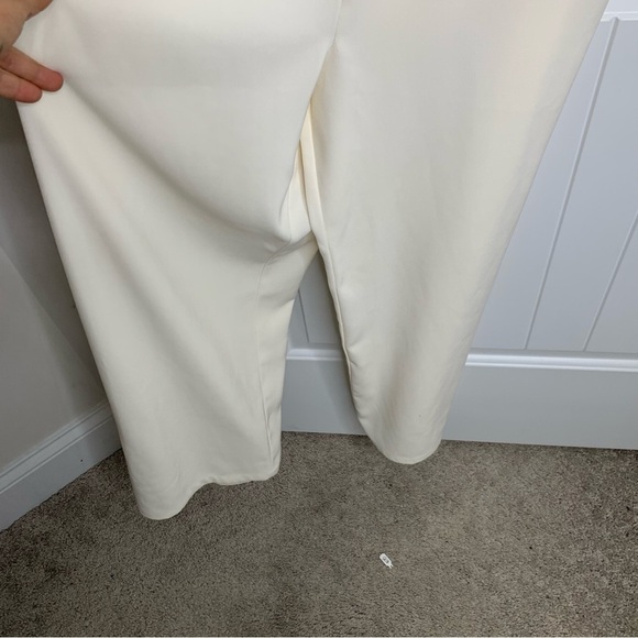 Zara white belted jumpsuit size medium minimalist vacation summer - Picture 6 of 10